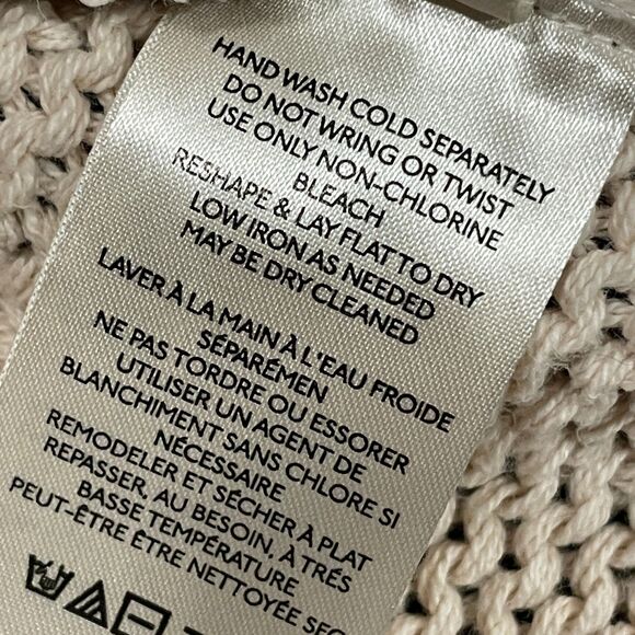 ~ Free People Small We The Free Winding Road Tank Sweater Loose Knit Cream Boho - Picture 15 of 15